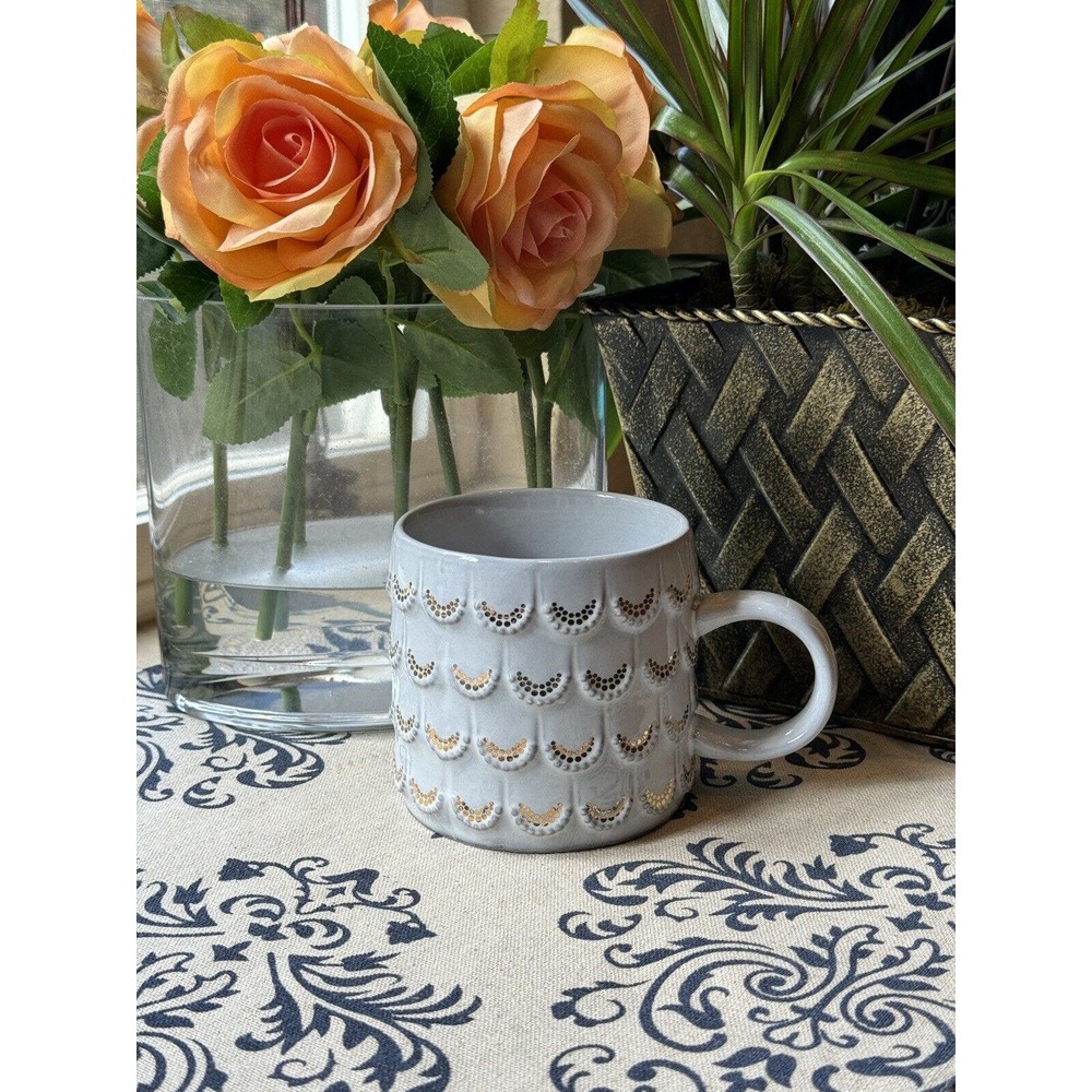 Starbucks Anniversary Collection Gray 2016 Mermaid Gold Scales Coffee Mug Cup